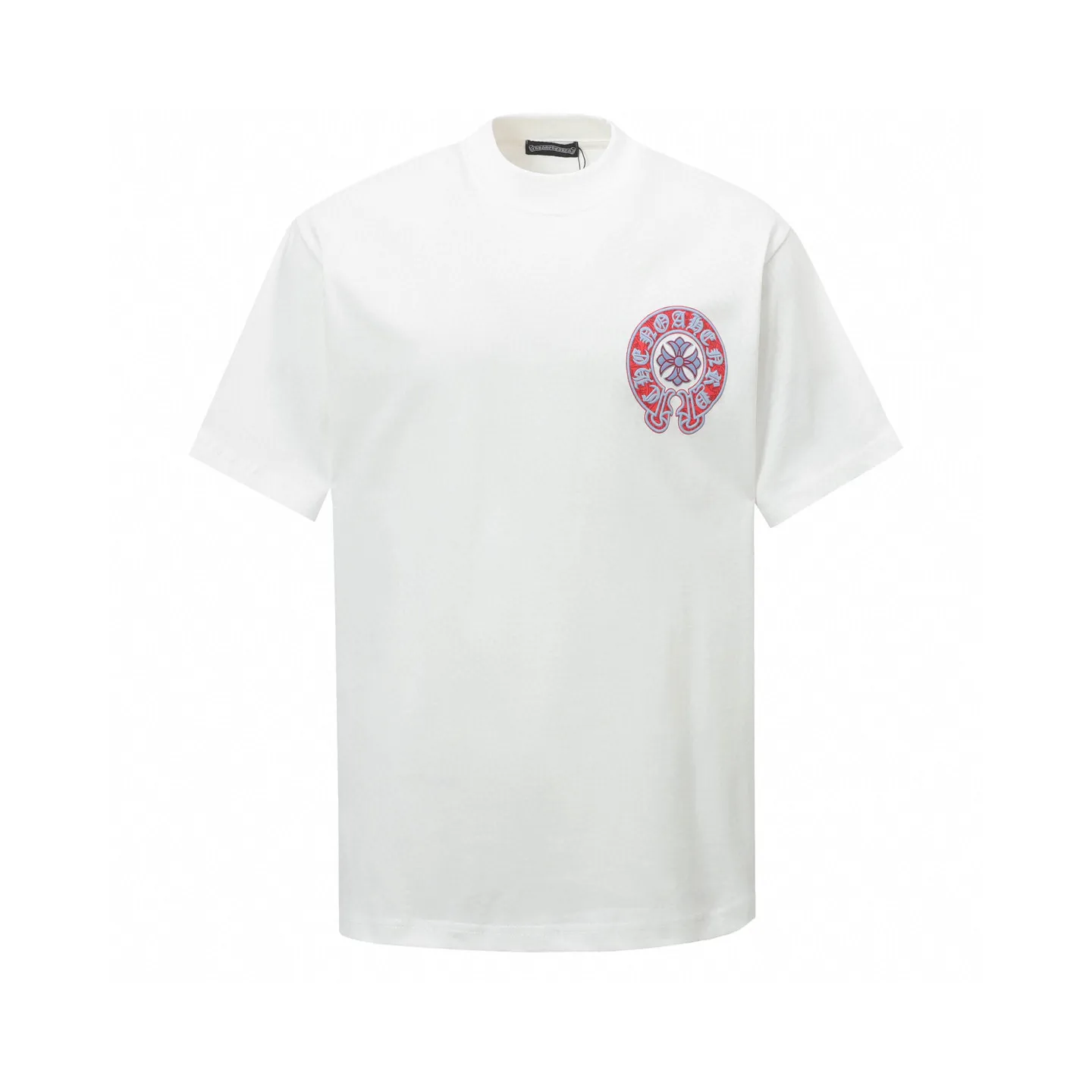 🅿️170 Chrome hearts ch Chrome hearts horseshoe painted foam short-sleeved T-shirt. Large version. Loose and stylish. The difference is the low version, the slim version, the upper body and the hips. 100% commitment: top quality, not fast food. The highest version on the market. Top quality, 280g, 26 custom-dyed double yarn cotton, same style for men and women, complete with three standards. Color: black, white Size: XS-L